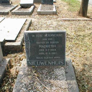 NIEUWENHUIS Magrietha 1954-1967