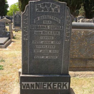 NIEKERK Susanna Sophia, van 1877-1943