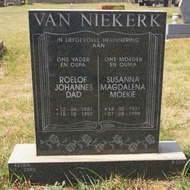 NIEKERK Roelof Johannes, van 1931-1999 &amp; Susanna Magdalena 1931-1999