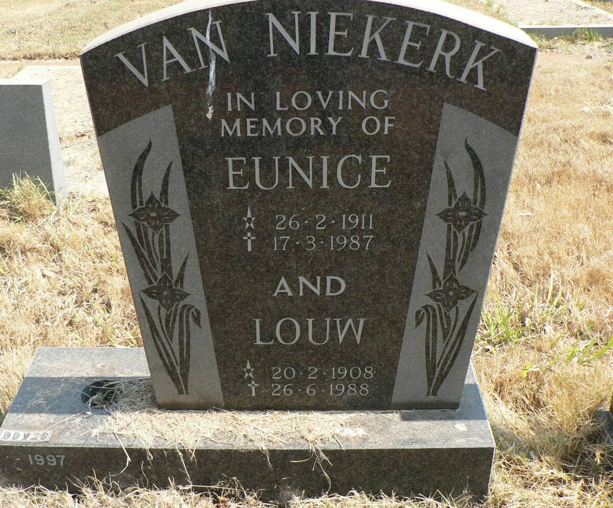 NIEKERK Louw, van 1908-1988 &amp; Eunice 1911-1987