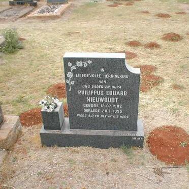 NIEUWOUDT Philippus Eduard 1902-1935