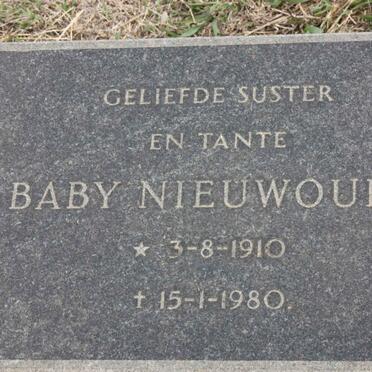 NIEUWOUDT Baby 1910-1980