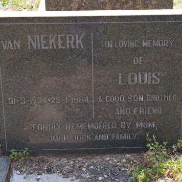 NIEKERK Louis, van 1934-1964