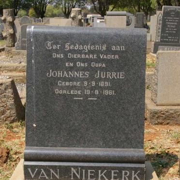NIEKERK Johannes Jurrie, van 1891-1961