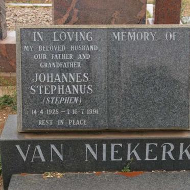 NIEKERK Johannes Stephanus, van 1925-1991