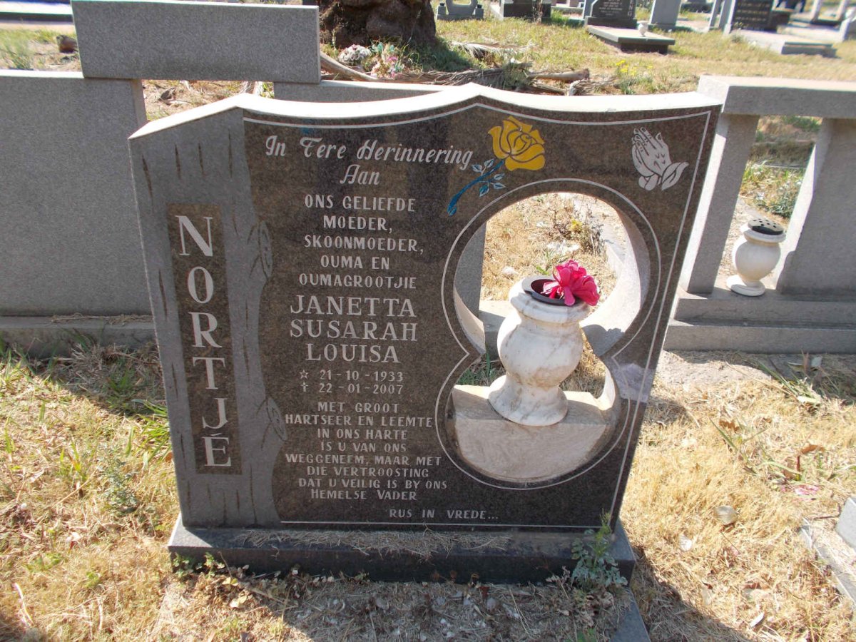 NORTJE Janetta Susarah Louisa 1933-2007