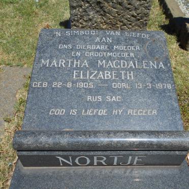 NORTJE Martha Magdalena Elizabeth 1905-1978