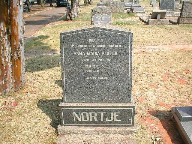 NORTJE Anna Maria nee PRINSLOO 1882-1953