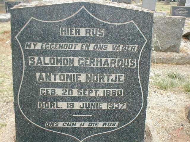 NORTJE Salomon Gerhardus Antonie 1880-1937