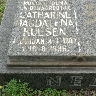 NEL Catharine Magdalena Kulsen nee JORDAN 1907-1986