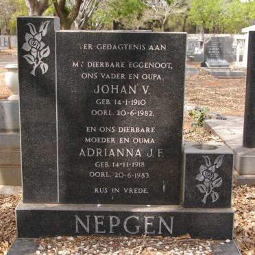 NEPGEN Johan V. 1910-1982 &amp; Adrianna J.F. 1918-1983