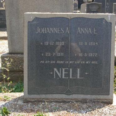 NELL Johannes A. 1889-1971 &amp; Anna E. 1894-1972