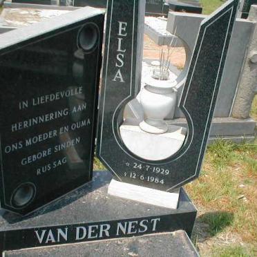 NEST Elsa, van der nee SINDEN 1929-1984