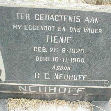 NEUHOFF Tienie 1926-1966 :: NEUHOFF C.G.