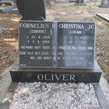 OLIVER Cornelius H. 1928-1994 &amp; Christina J.C. 1931-2016