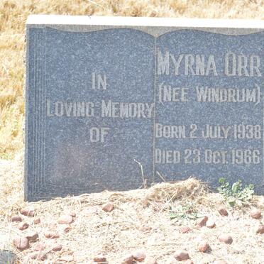ORR Myrna nee WINDRUM 1938-1966