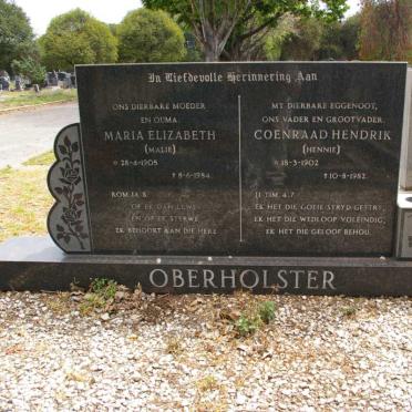 OBERHOLSTER Coenraad Hendrik 1902-1982 &amp; Maria Elizabeth 1905-1984