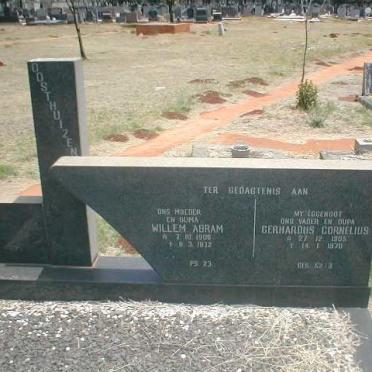 OOSTHUIZEN Gerhardus Cornelius 1905-1970 &amp; Willem Abram 190?-1972