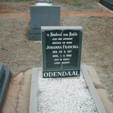ODENDAAL Johanna Francina 1917-1989