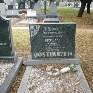 OOSTHUIZEN Nicolaas Jacobus 1933-1981