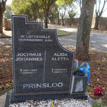 PRINSLOO Jochmus Johannes 1921-2002 &amp; Alida Aletta 1925-2007