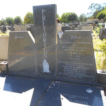 PRETORIUS James 1924-1975 :: PRETORIUS Elizabeth Johanna 1951-2007