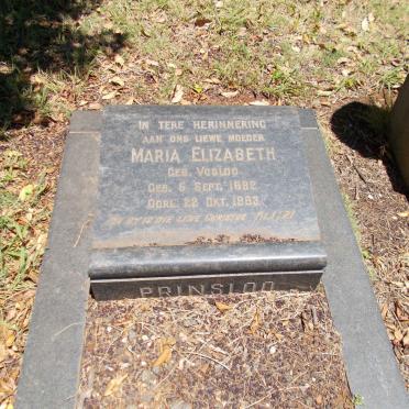PRINSLOO Maria Elizabeth nee VOSLOO 1882-1963