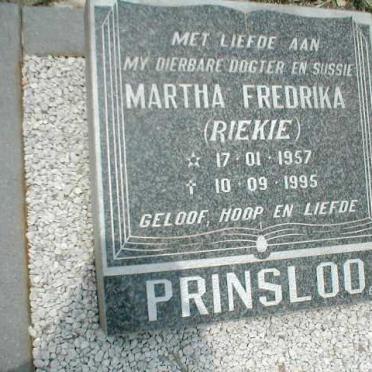 PRINSLOO Martha Fredrika 1957-1995