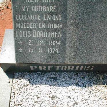 PRETORIUS Louis Dorothea 1924-1974