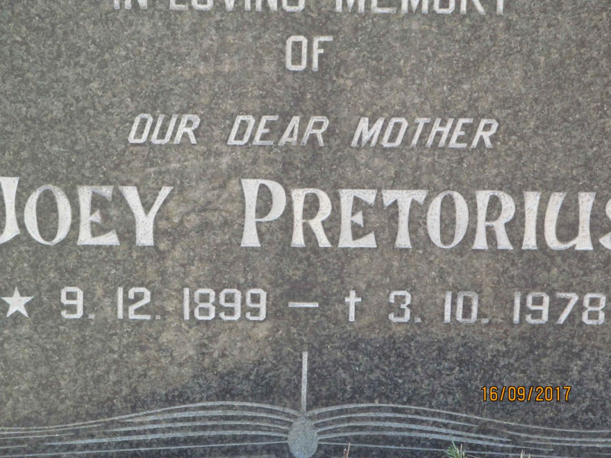 PRETORIUS Joey 1899-1978