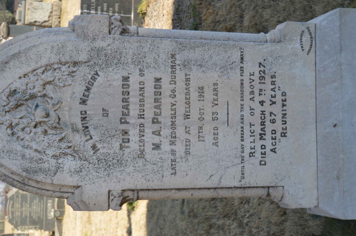 PEARSON Tom -1914 &amp; M.A. -1927