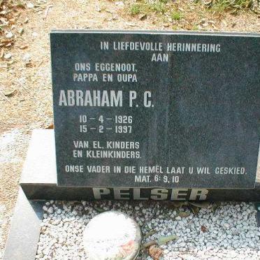 PELSER Abraham P.C. 1926-1997