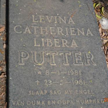 PUTTER Levina Catheriena Libera 1981-1981