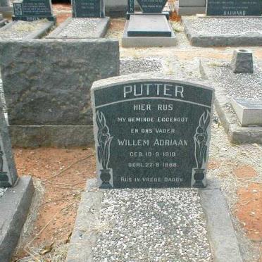 PUTTER Willem Adriaan 1919-1968 &amp; Susara Elizabeth RAUTENBACH 1927-1970