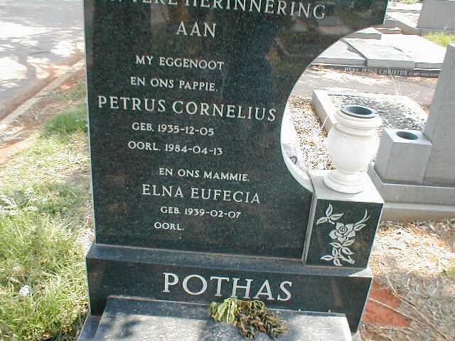 POTHAS Petrus Cornelius 1935-1984 &amp; Elna Eufecia 1939-