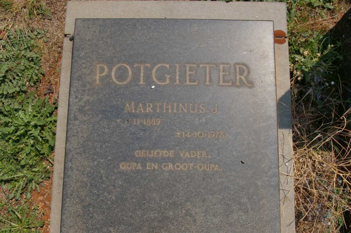 POTGIETER Marthinus J. 1889-1978