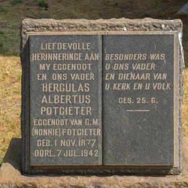 POTGIETER Herculas Albertus 1877-1942