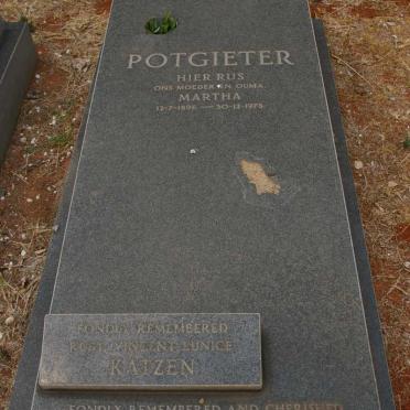 POTGIETER Martha 1896-1978