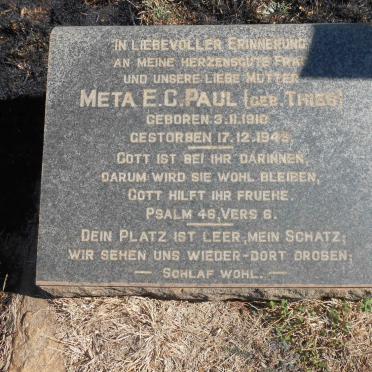 PAUL Meta E.C. nee THIES 1910-1943