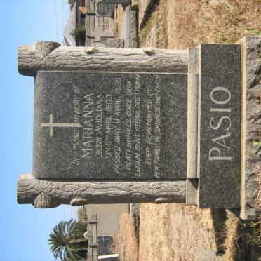 PASIO Marianna nee AVIGLIANA 1900-1986