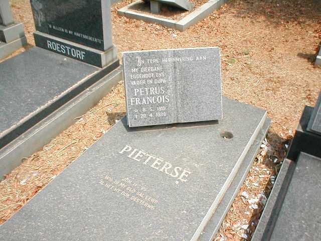PIETERSE Petrus Francois 1919-1986