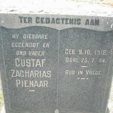 PIENAAR Gustaf Zacharias 1912-1954