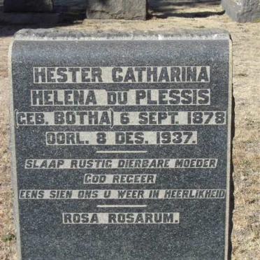 PLESSIS Hester Catharina Helena, du nee BOTHA 1878-1937