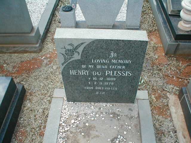 PLESSIS Henry, du 1889-1979
