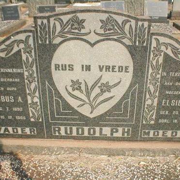 RUDOLPH Jacobus A. 1892-1965 &amp; Elsie A.C.P. 1895-1965