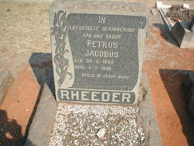 RHEEDER Petrus Jacobus 1895-1956