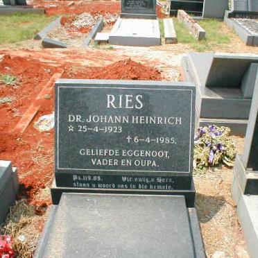 RIES Johann Heinrich 1923-1985
