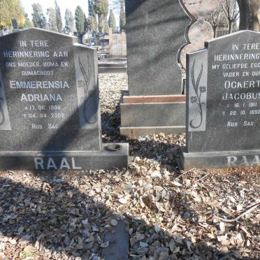 RAAL Ockert Jacobus 1911-1992 &amp; Emmerensia Adriana 1906-2002