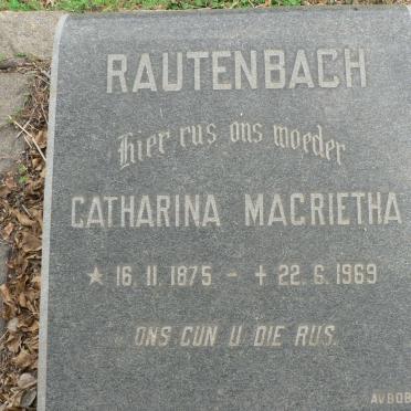 RAUTENBACH Catharina Magrietha 1875-1969