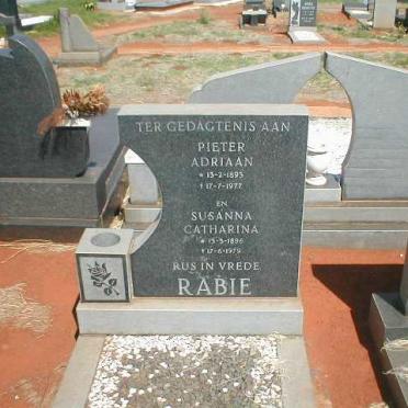 RABIE Pieter Adriaan 1893-1977 &amp; Susanna Catharina 1896-1979